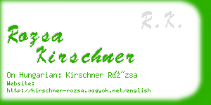 rozsa kirschner business card
